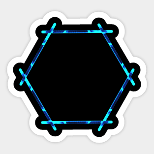 Modern geometric hexagon design Sticker